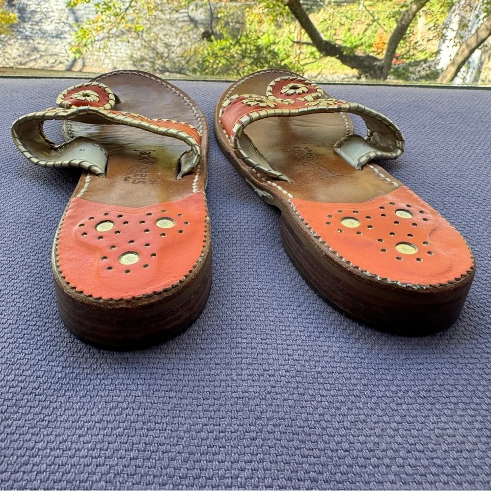 Jack Rogers Women's Bright Orange Sandals size 9m - Picture 5 of 5